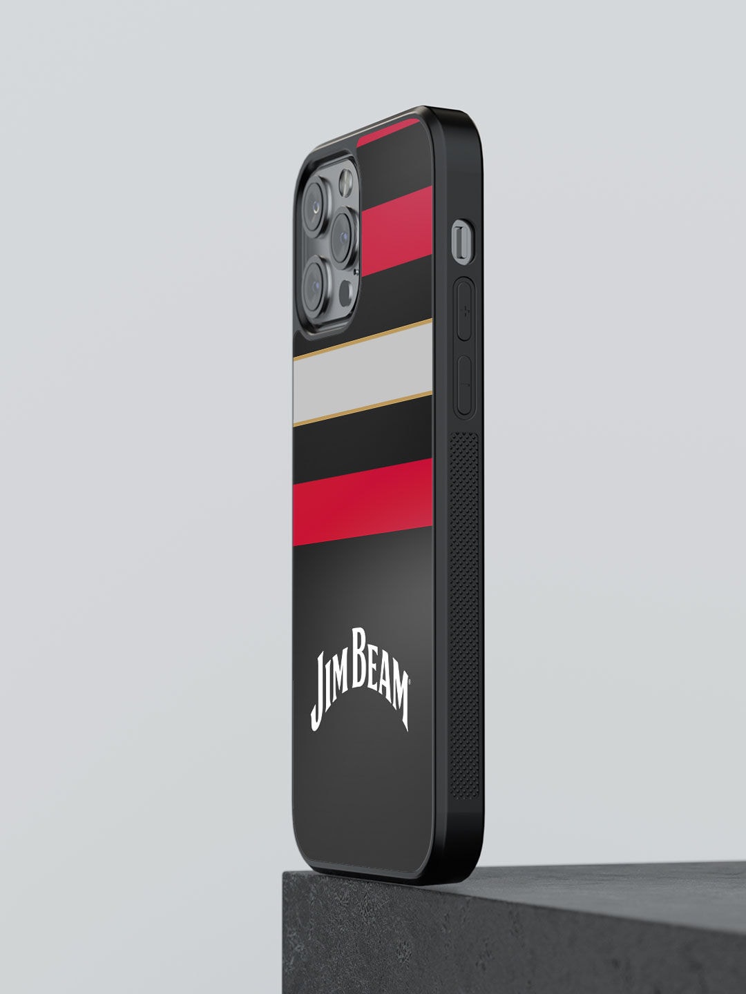 

macmerise Black & Red Printed Rubber iPhone 13 Pro Max Bumper Phone Back Case