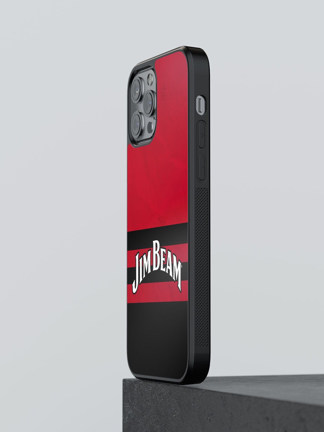 

macmerise Red & Black Printed iPhone 13 Pro Max Bumper Back Case