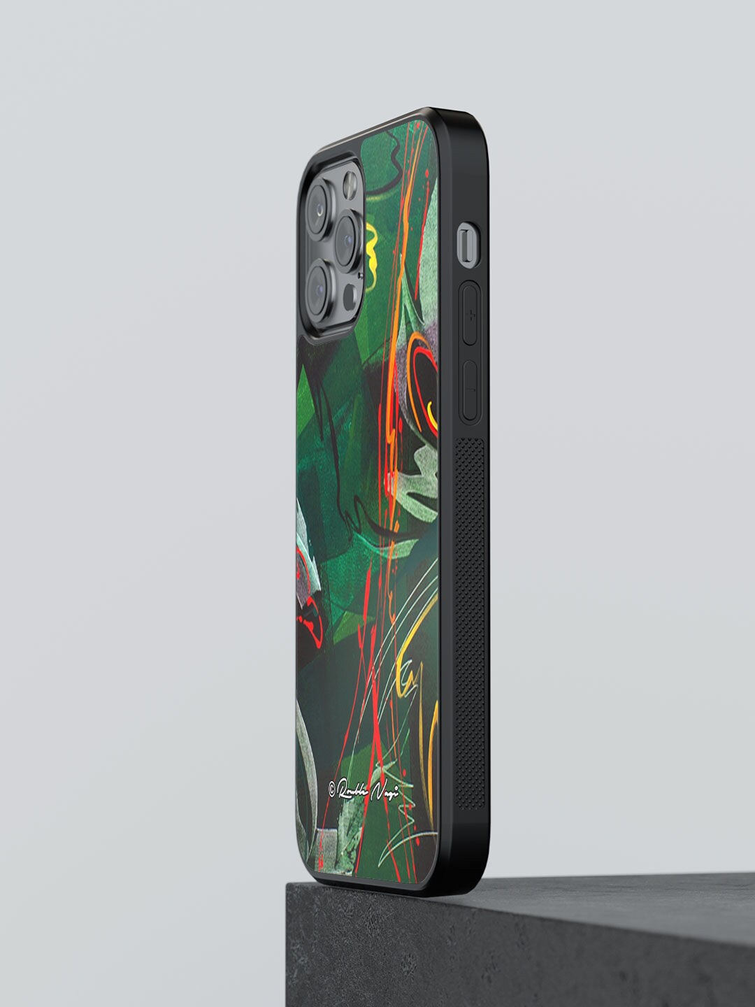 

macmerise Green & Red Printed Strokes of Life Design iPhone 13 Pro Phone Covers