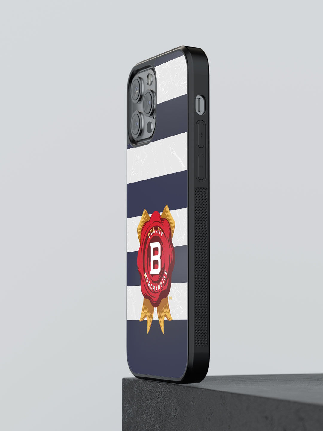 

macmerise Black Printed Jim Beam Cabana Stripes Design iPhone 13 Pro Max Phone Back Case, White