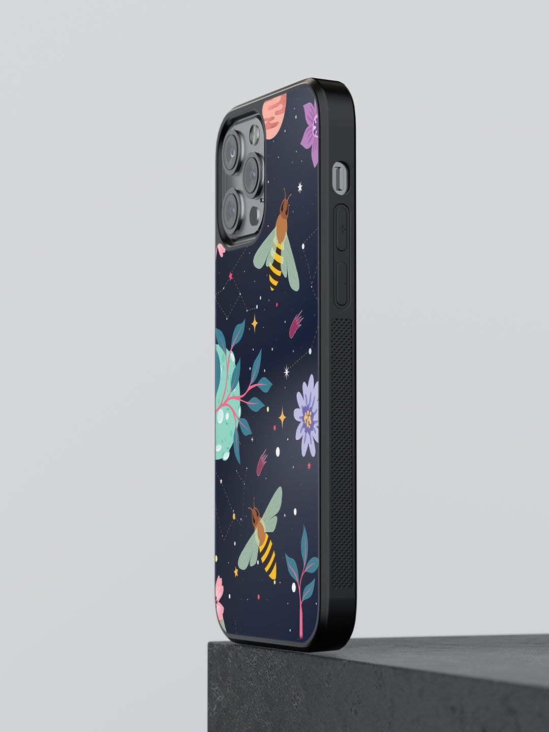 

macmerise Navy Blue & Green Printed iPhone 13 Pro Bumper Back Case