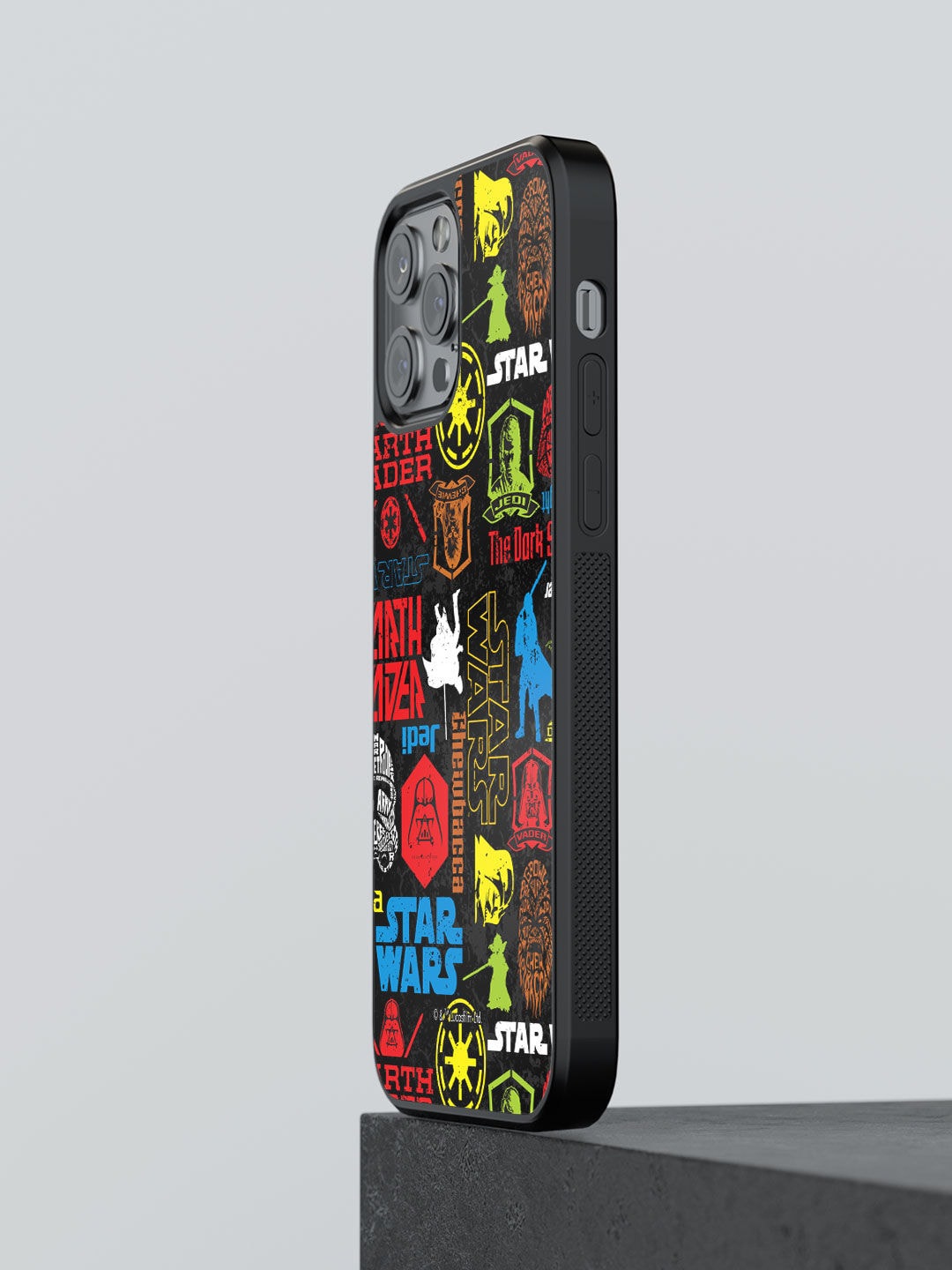 

macmerise Black & Yellow Star Wars Mashup Design iPhone 13 Pro Bumper Phone Back Case