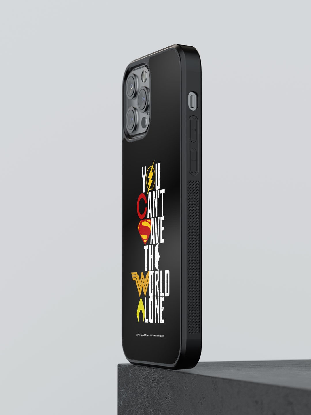 

macmerise Black Printed Justice League Motto Design iPhone 13 Pro Max Bumper Phone Back Case