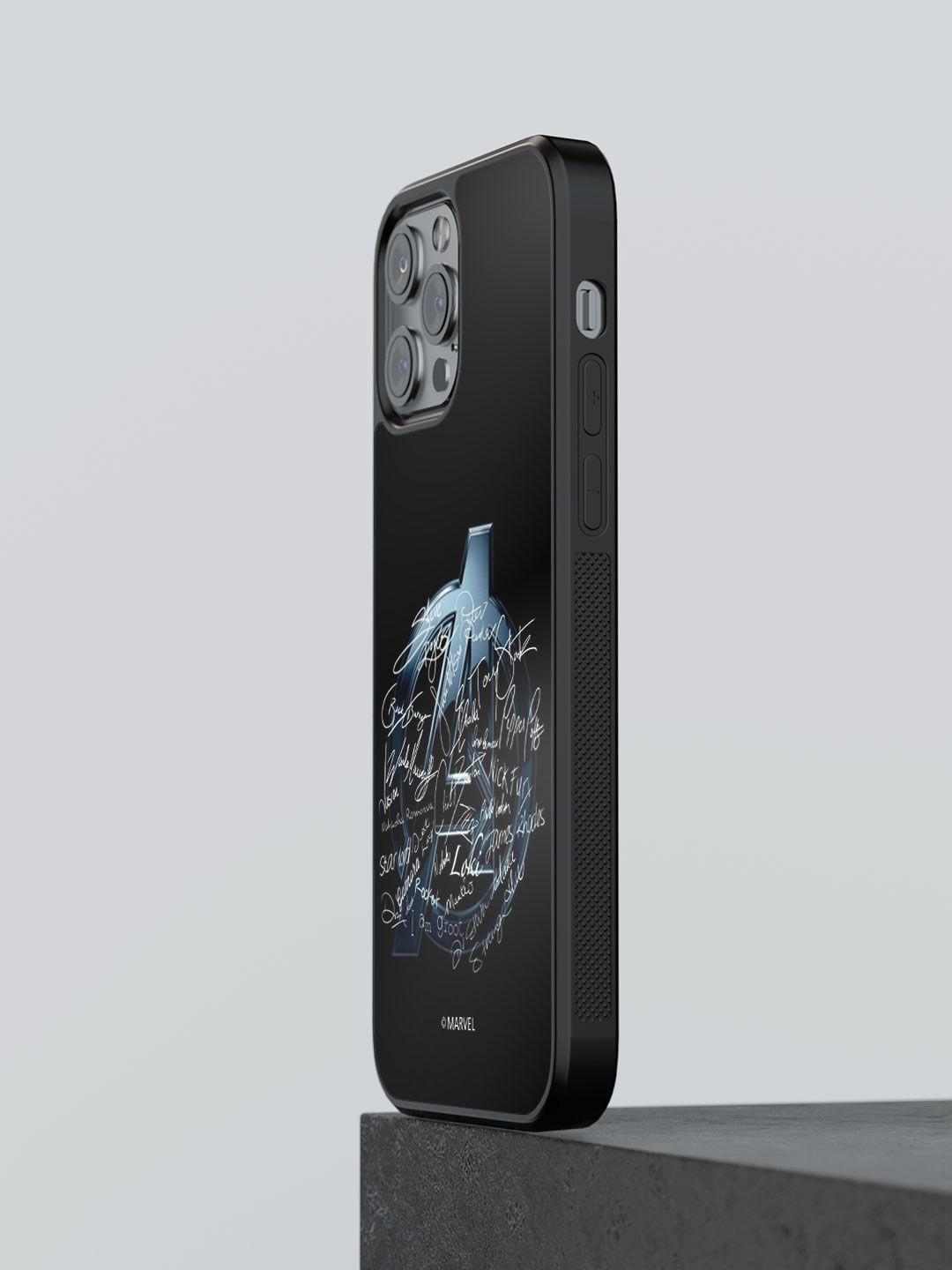 

macmerise Black Printed Avengers Nostalgia Design iPhone 13 Pro Max Bumper Back Case