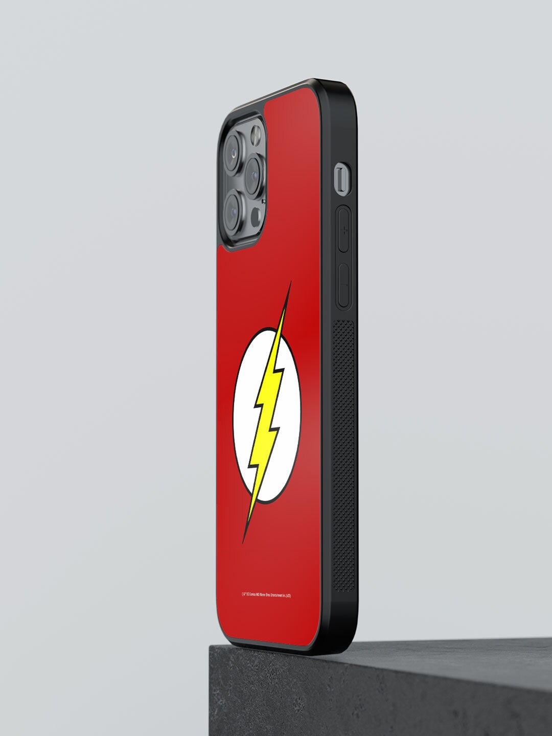 

macmerise Red & White Logo Flash Design iPhone 13 Pro Max Bumper Phone Back Case