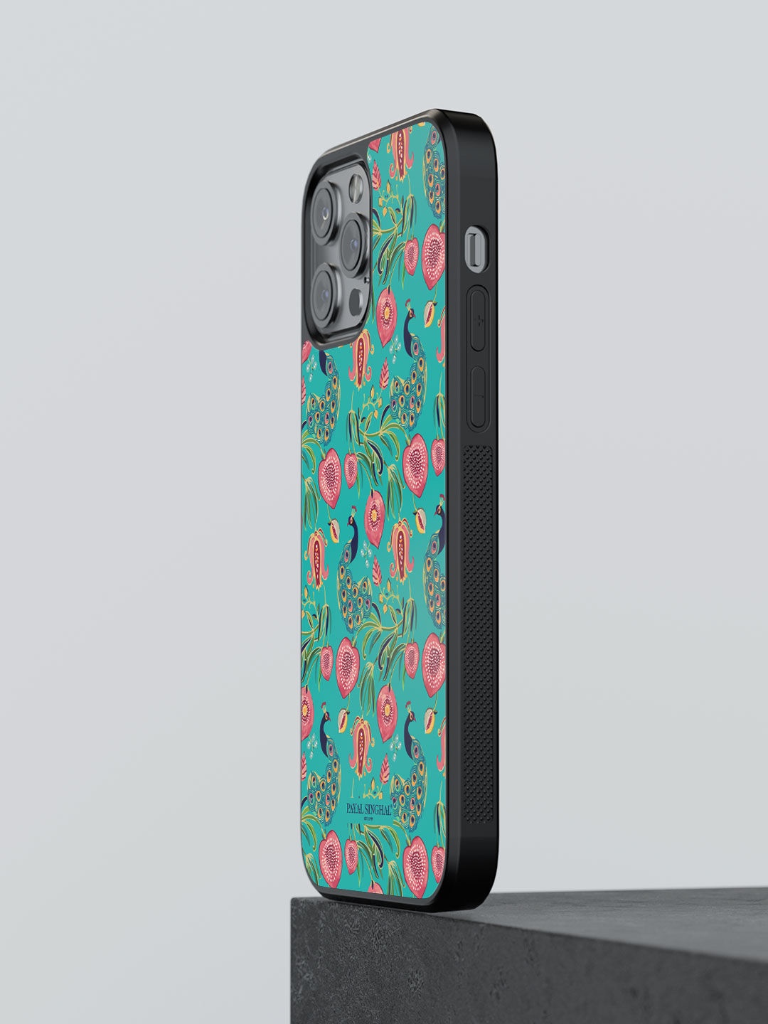 

macmerise Teal Green Payal Singhal Anaar & Mor Printed iPhone 13 Pro Bumper Case