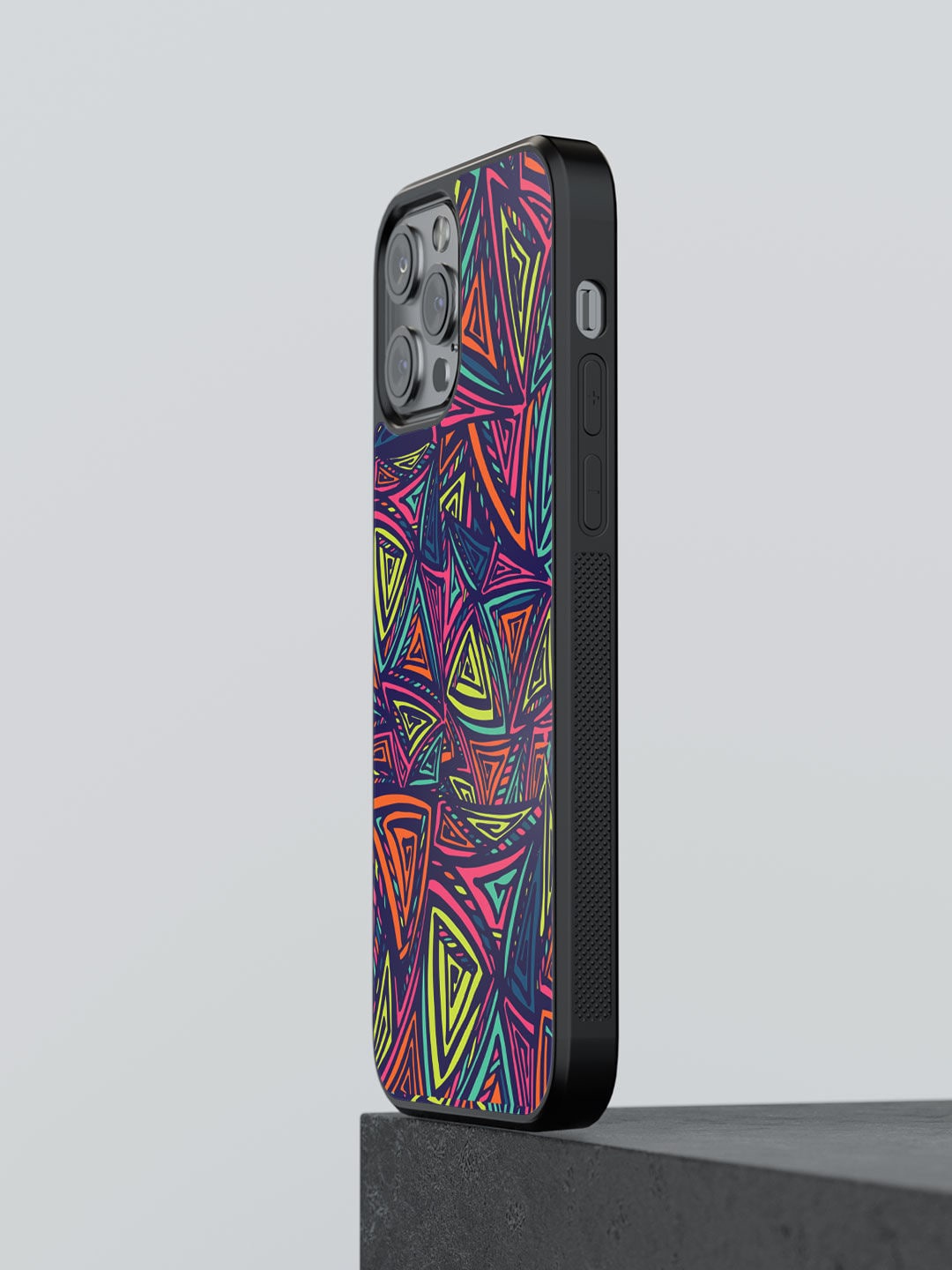 

macmerise Black Printed iPhone 13 Pro Bumper Phone Back Case
