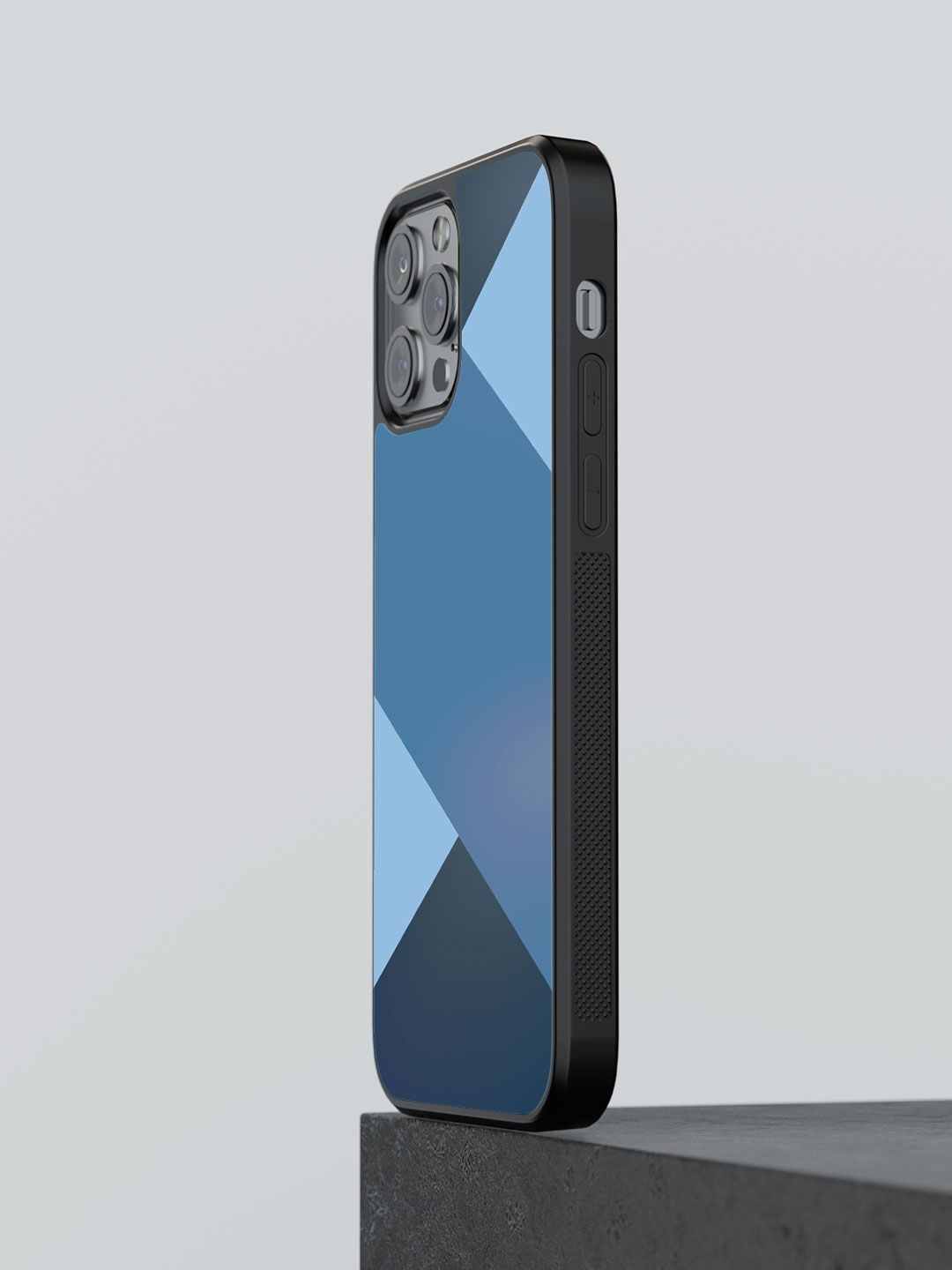 

macmerise Blue Stripes Design iPhone 13 Pro Max Bumper Phone Back Case
