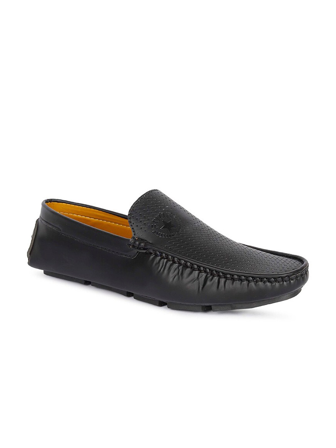 

FOUR STAR TRUCK SALES Men Black Textured Loafers