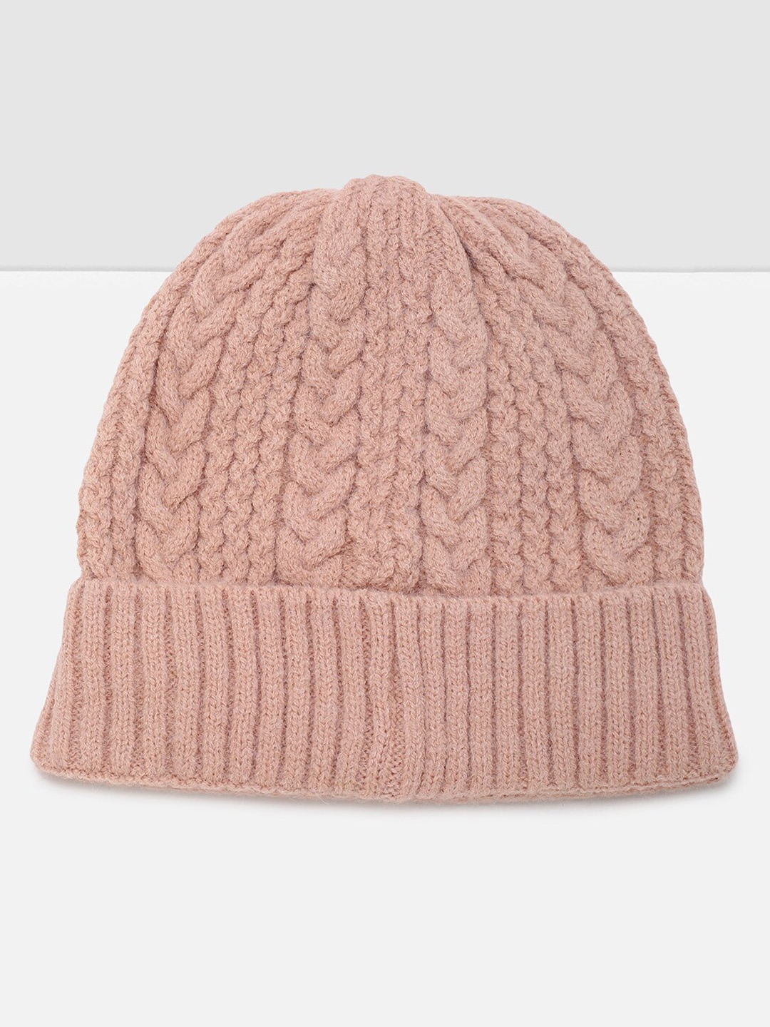 

max Men Brown Solid Beanie