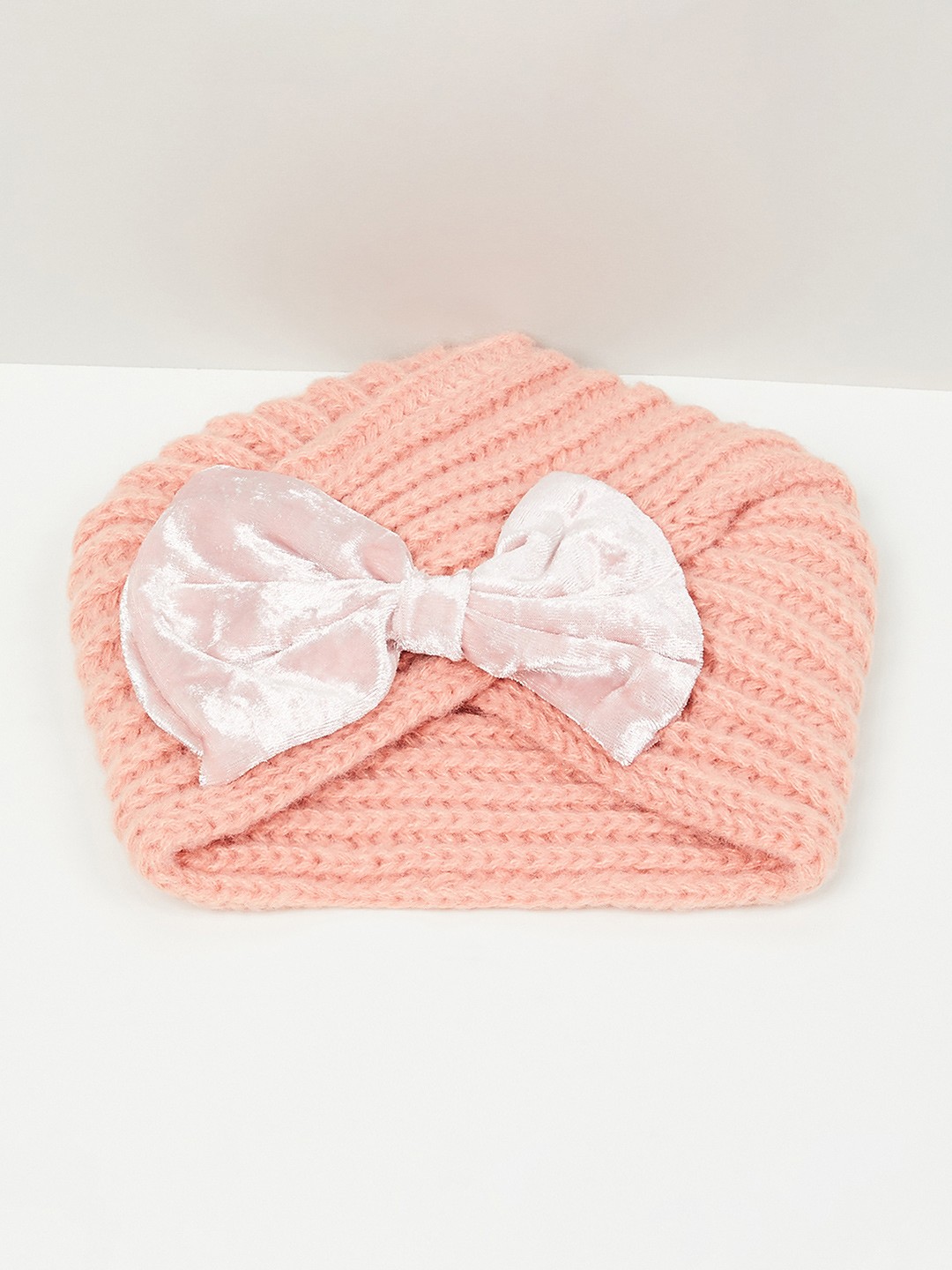 

max Girls Self Design Beanie, Peach