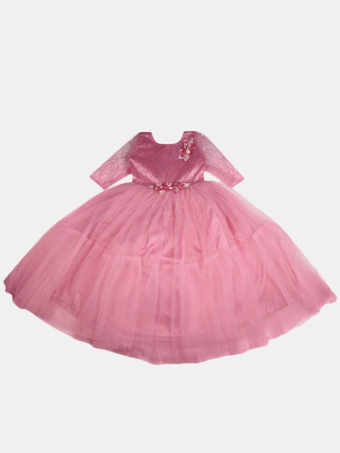 

V-Mart Girls Pink Embellished Dress