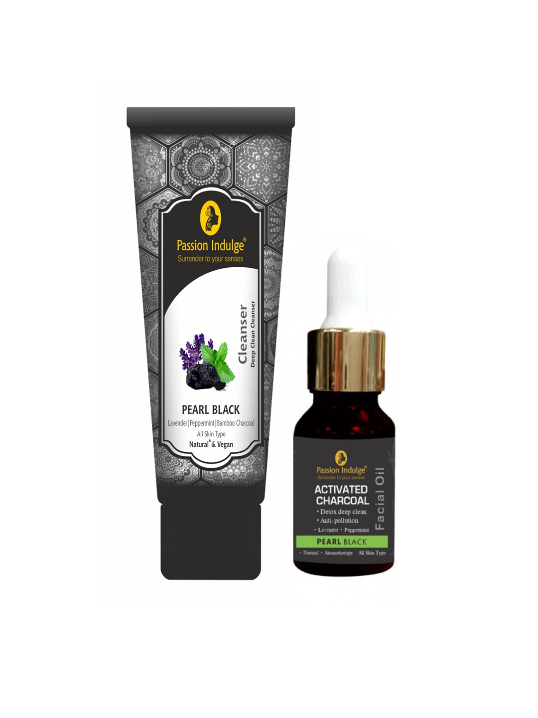 

Passion Indulge Natural Charcoal Pearl Black Cleanser & Facial Oil - 110 ml, Off white