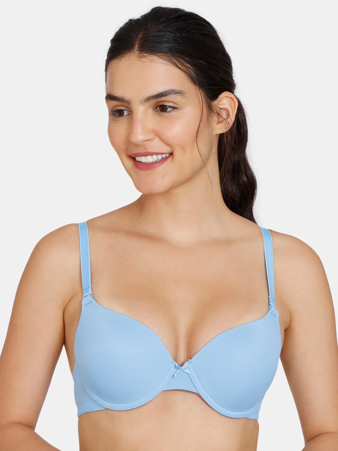 

Zivame Blue Underwired Lightly Padded Push-Up Bra