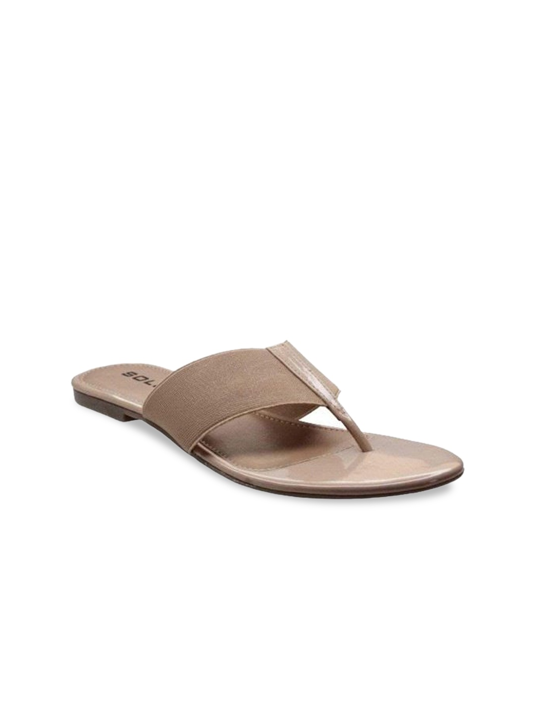 

SOLES Women Beige Open Toe Flats