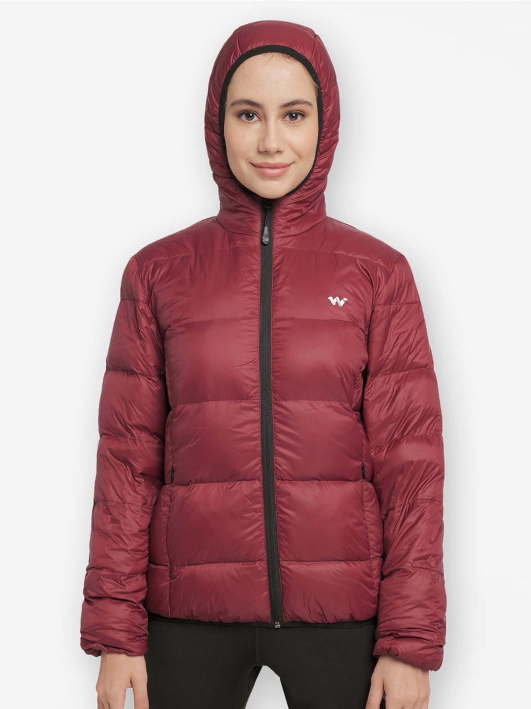 

Wildcraft Women Maroon Water Resistant Crop Outdoor Padded Jacket
