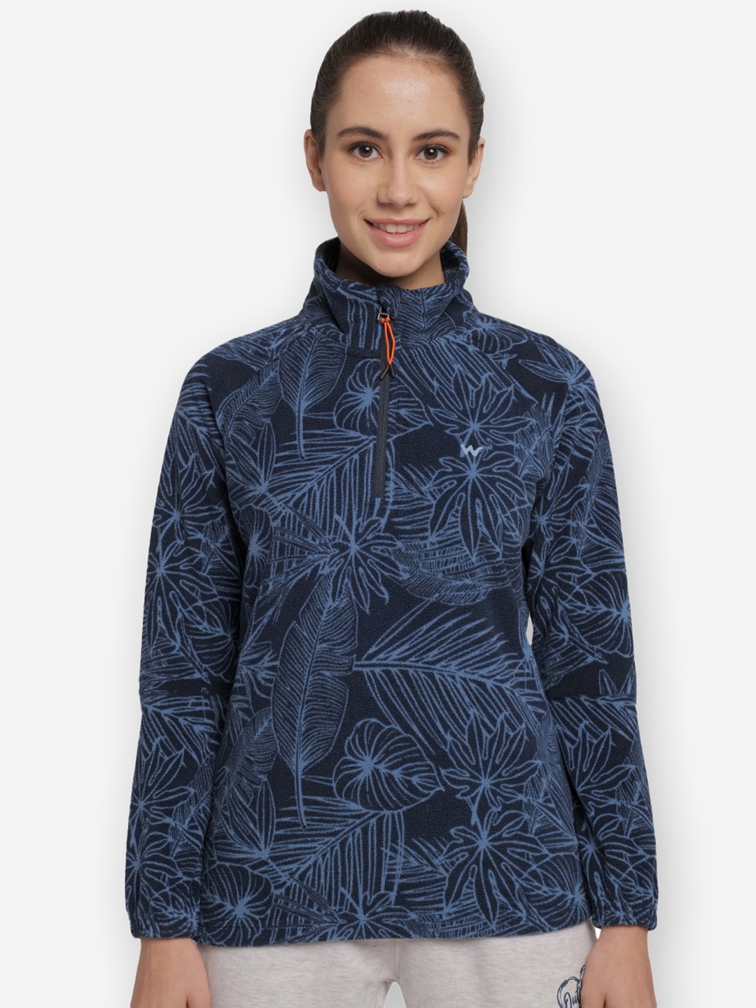 

Wildcraft Women Navy Blue Turquoise Blue Water Resistant Outdoor Tailored Jacket