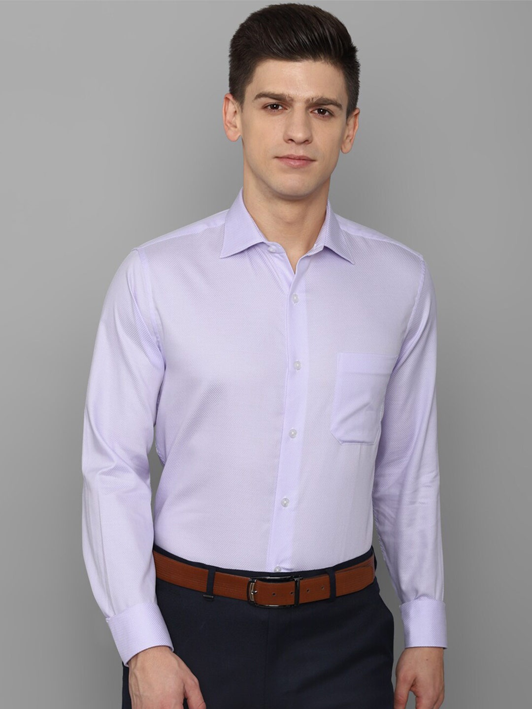 

Allen Solly Men Purple Comfort Slim Fit Cotton Formal Shirt