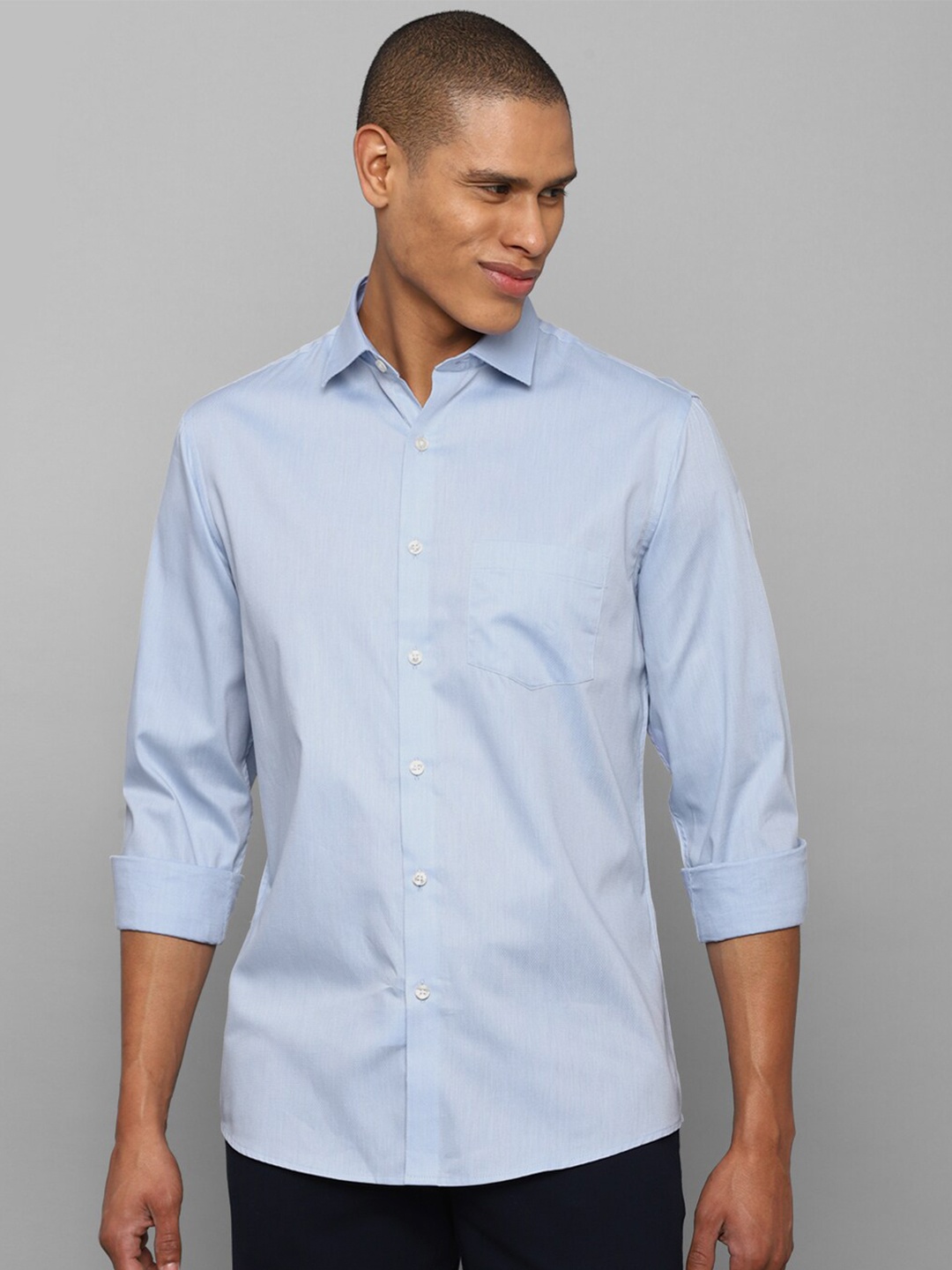 

Allen Solly Men Blue Comfort Slim Fit Cotton Casual Shirt
