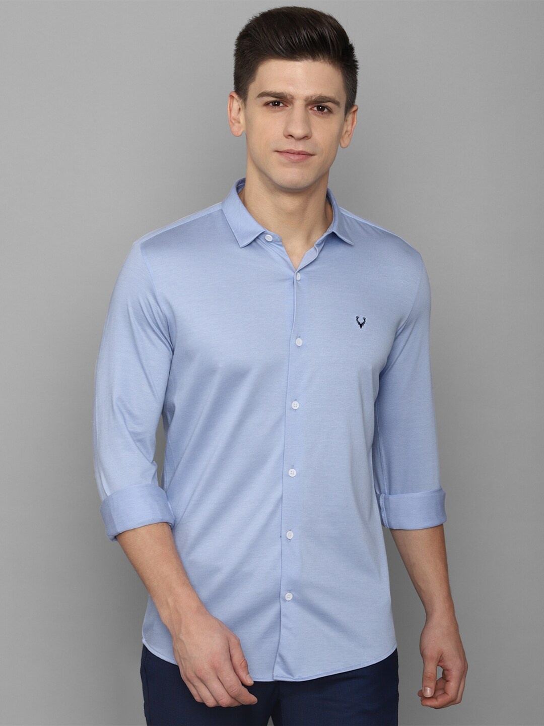 

Allen Solly Men Blue Comfort Slim Fit Cotton Casual Shirt