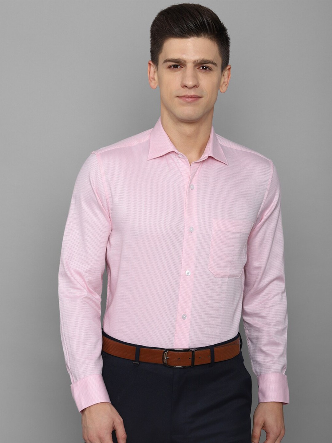 

Allen Solly Men Pink Comfort Slim Fit Cotton Formal Shirt