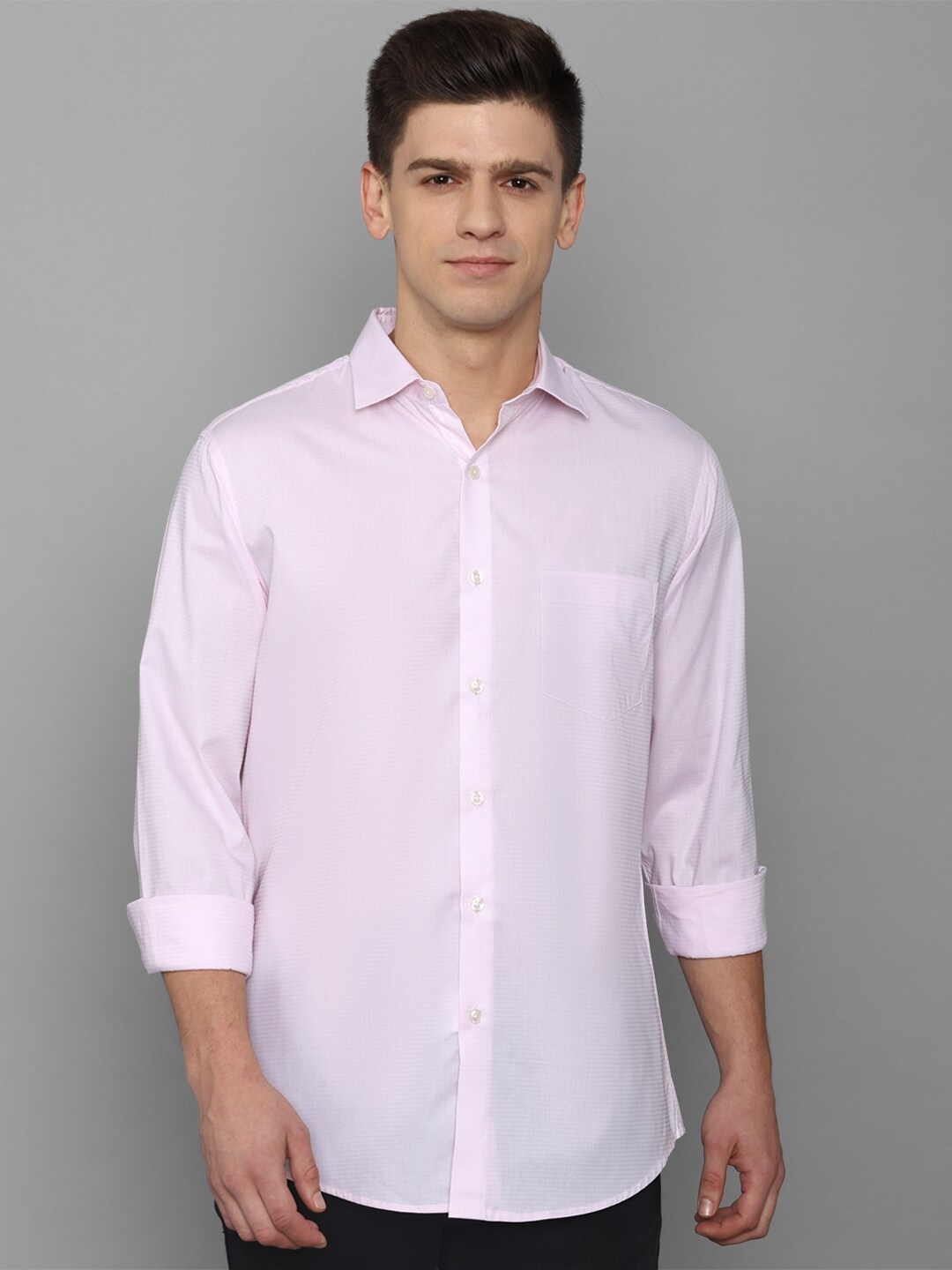 

Allen Solly Men Pink Comfort Slim Fit Cotton Casual Shirt