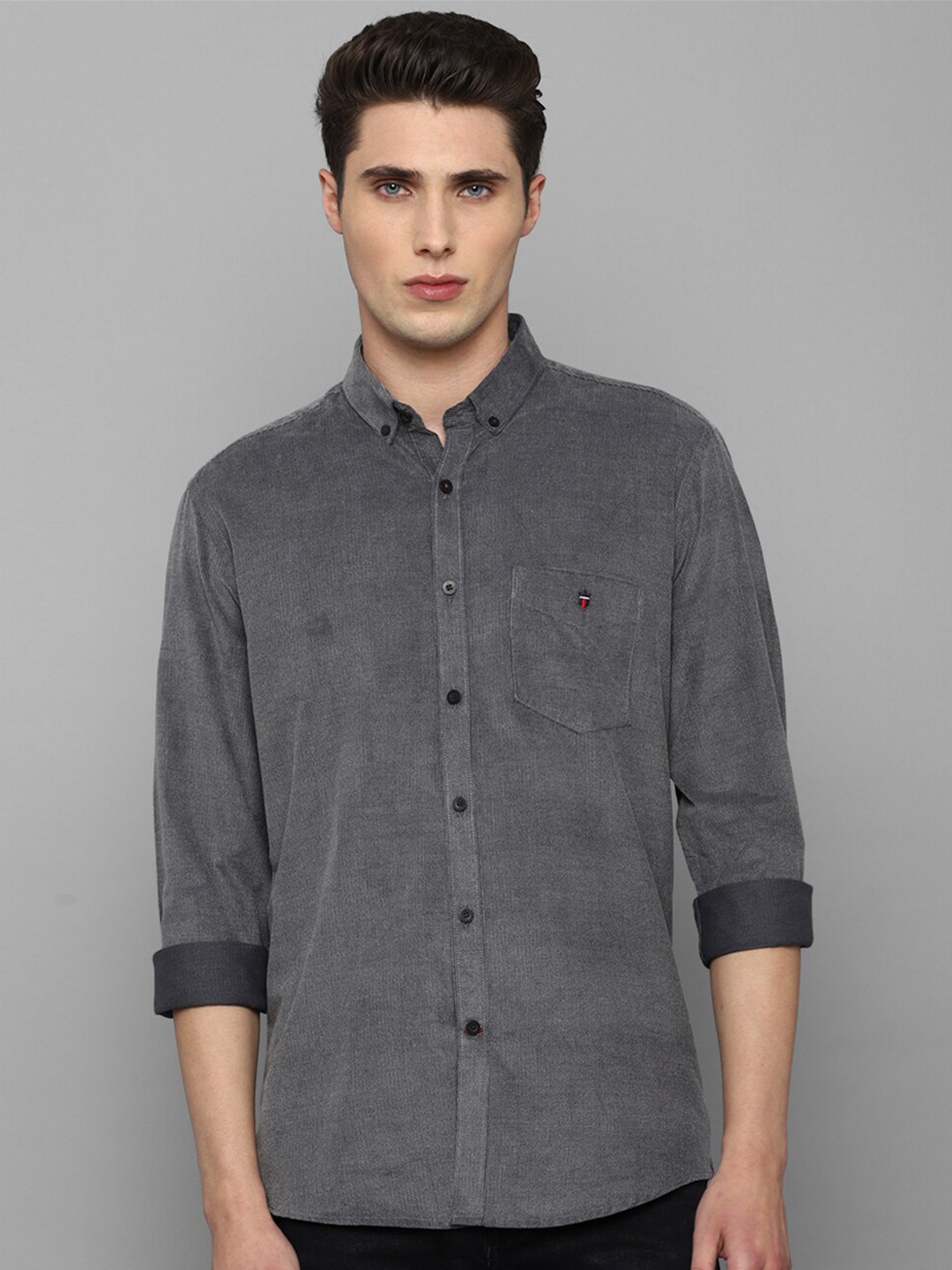 

Louis Philippe Sport Men Grey Cotton Slim Fit Casual Shirt