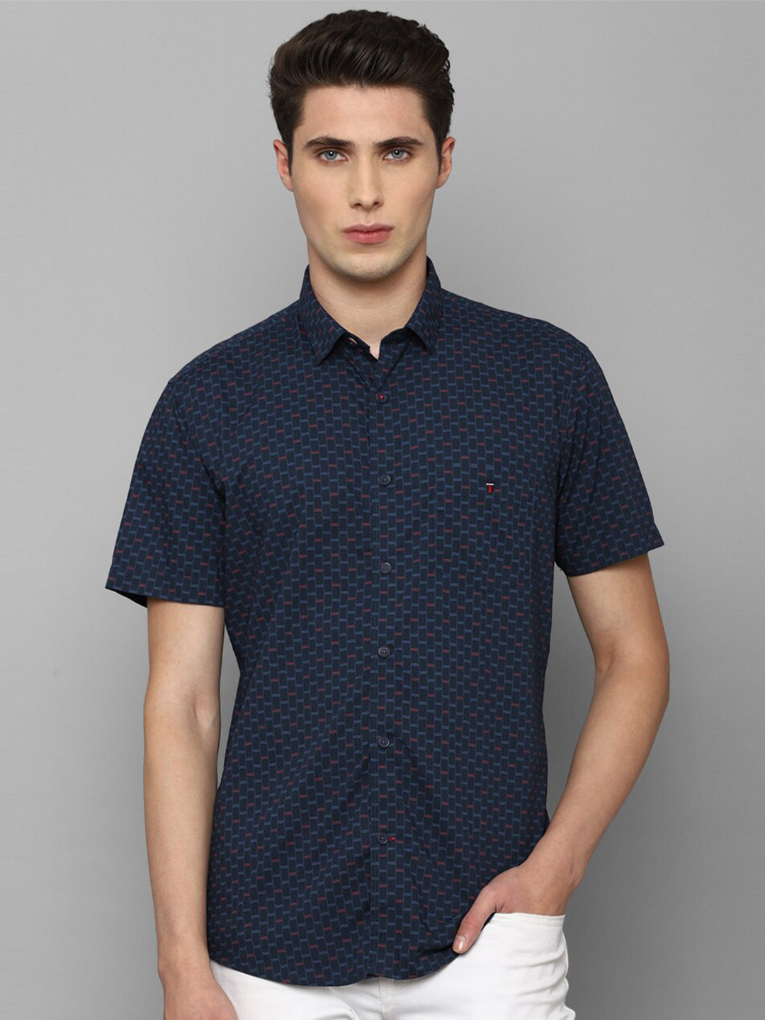 

Louis Philippe Sport Men Navy Blue Slim Fit Printed Casual Shirt