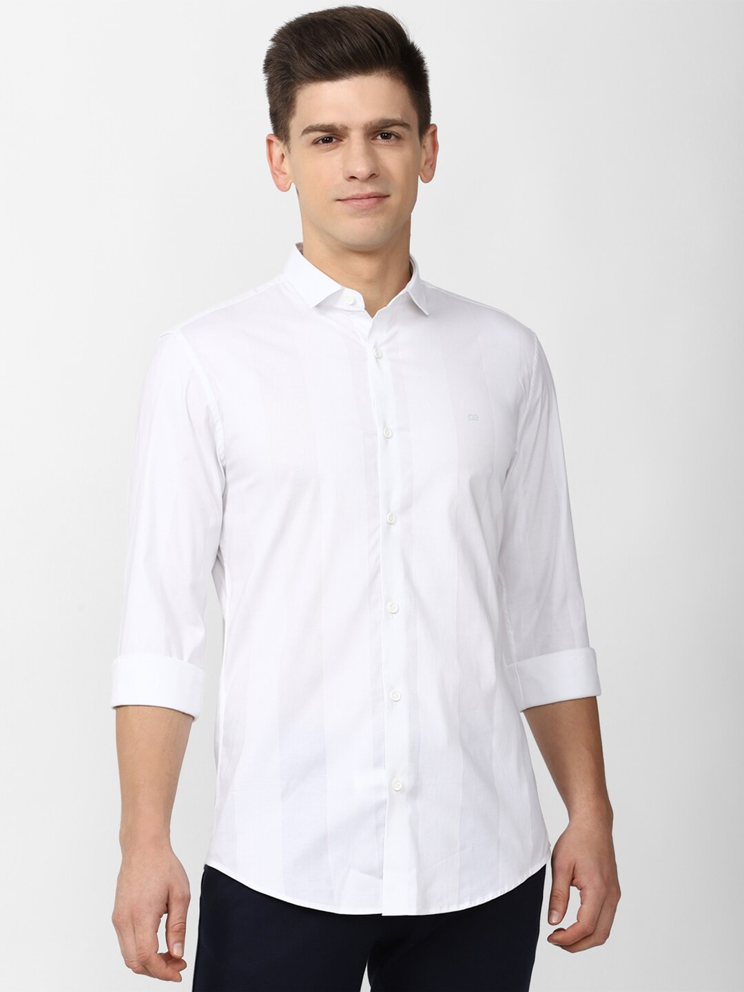 

Peter England Men White Slim Fit Formal Shirt