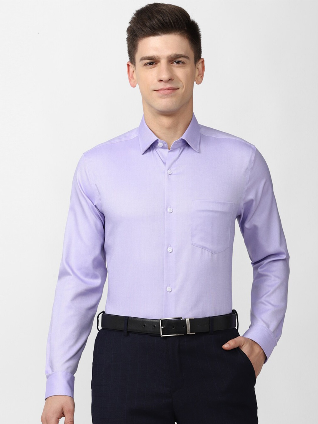 

Peter England Elite Men Purple Formal Shirt