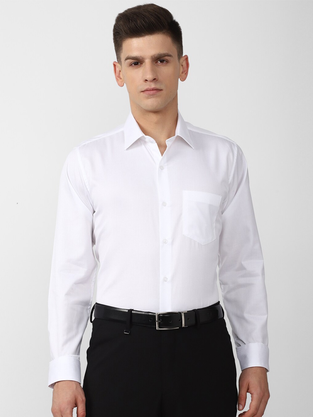 

Van Heusen Men White Pure Cotton Formal Shirt