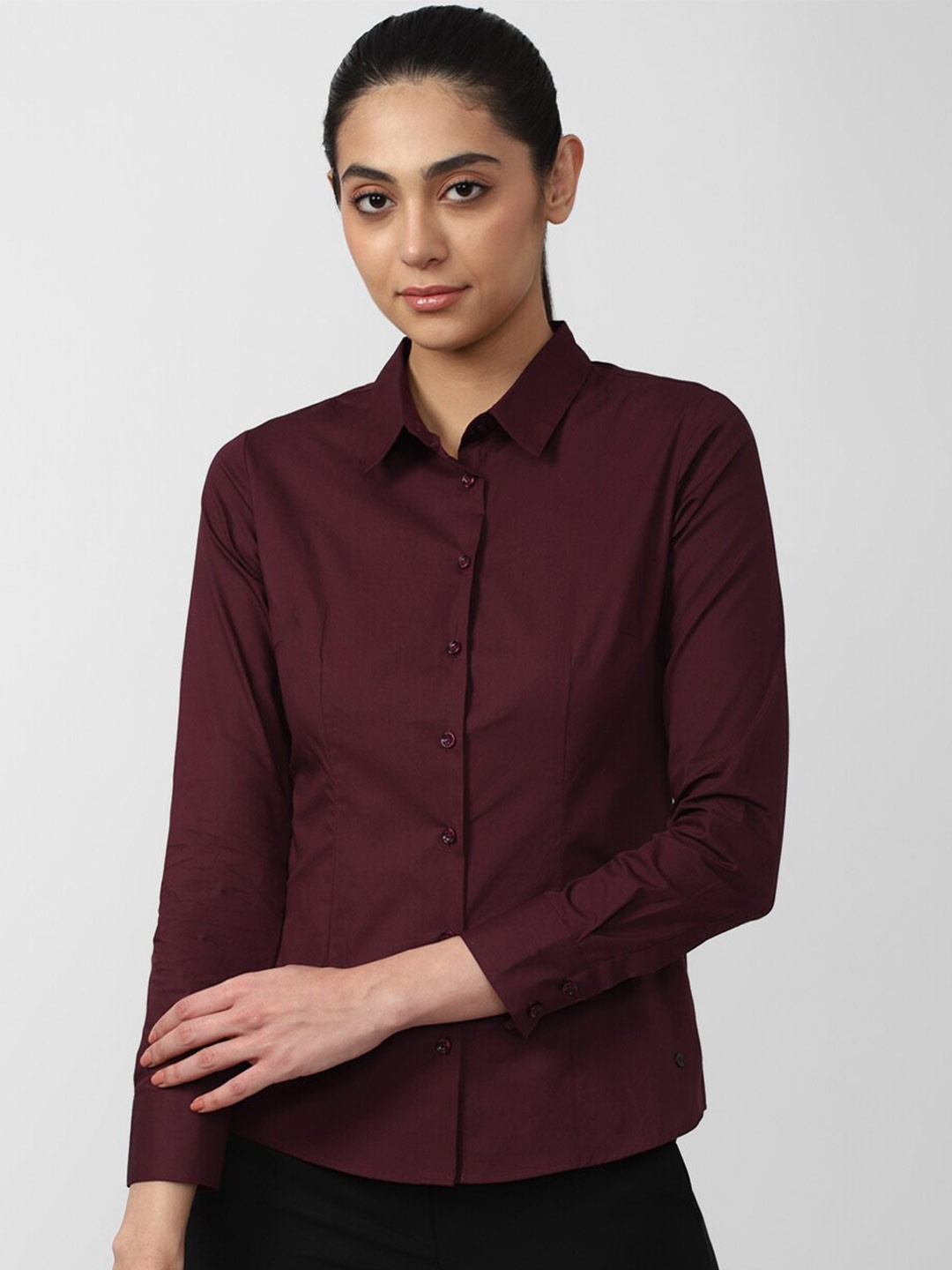 

Van Heusen Woman Pure Cotton Formal Shirt, Maroon