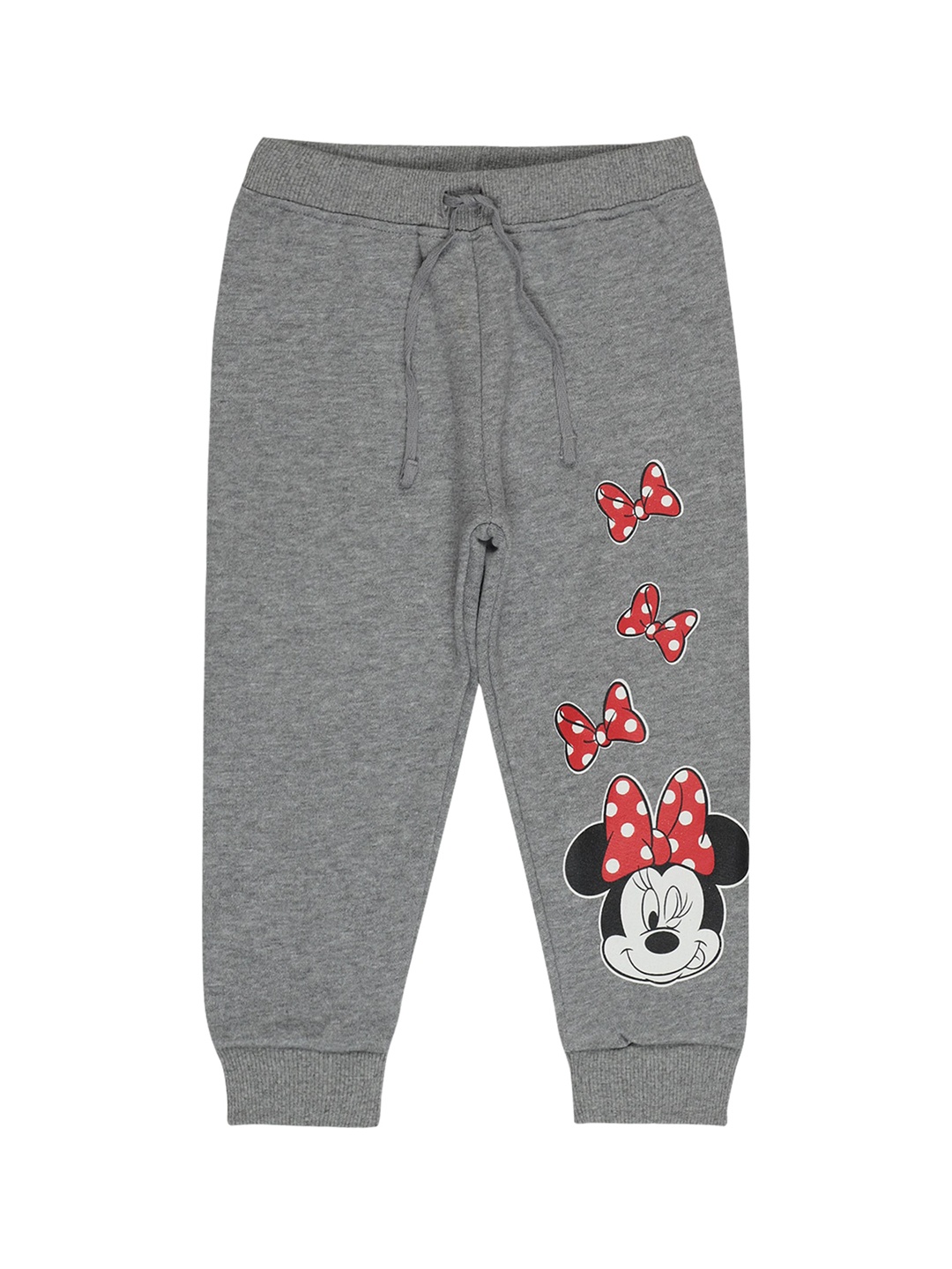 

Bodycare Kids Girls Grey Mickey Mouse Printed Cotton Joggers