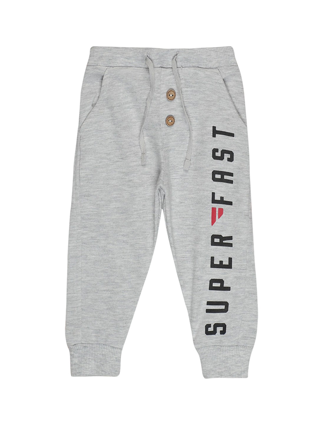 

Bodycare Kids Infant Boys Grey Printed Cotton Joggers