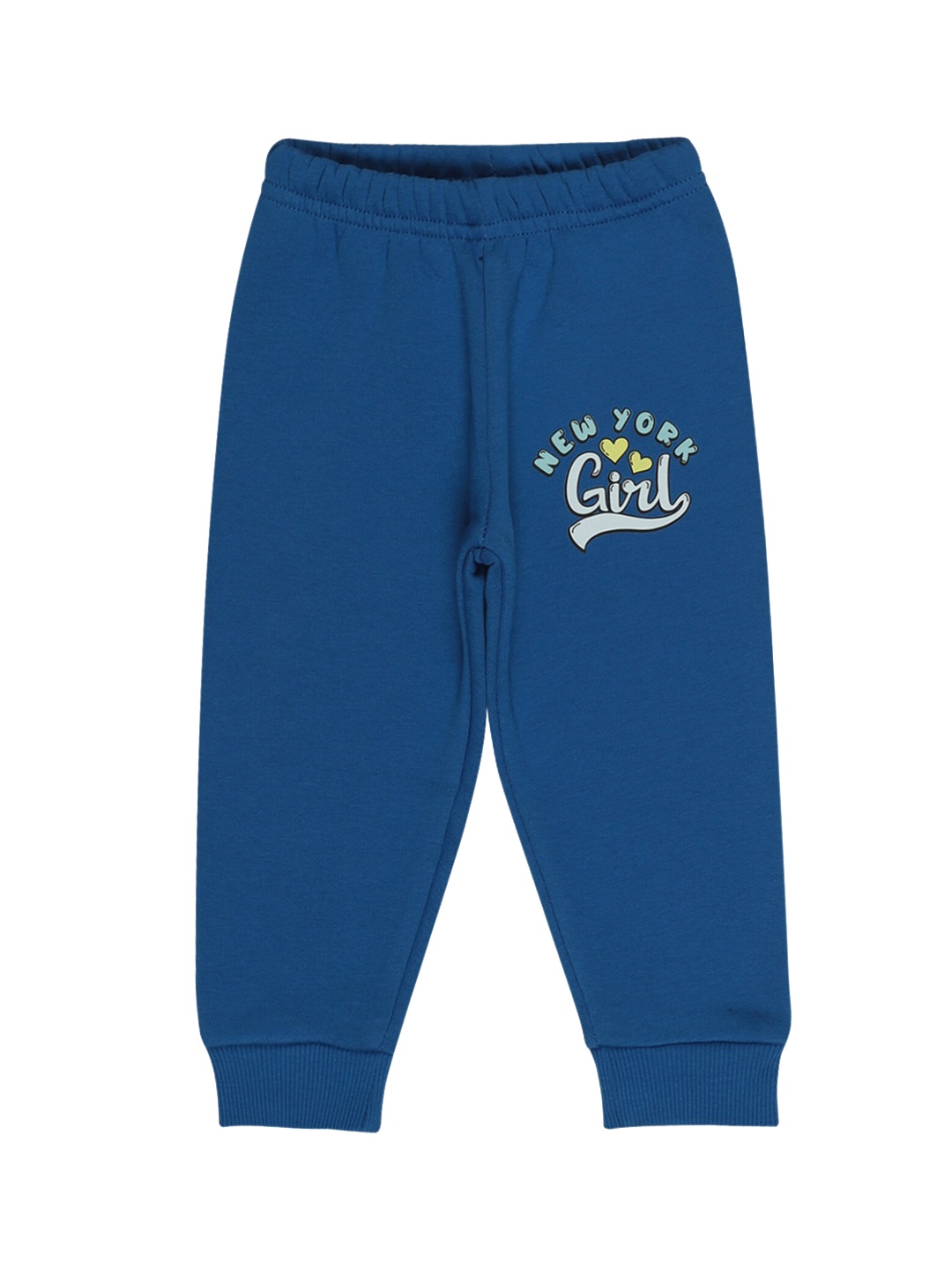 

Bodycare Kids Infant Girls Blue Typography Cotton Joggers