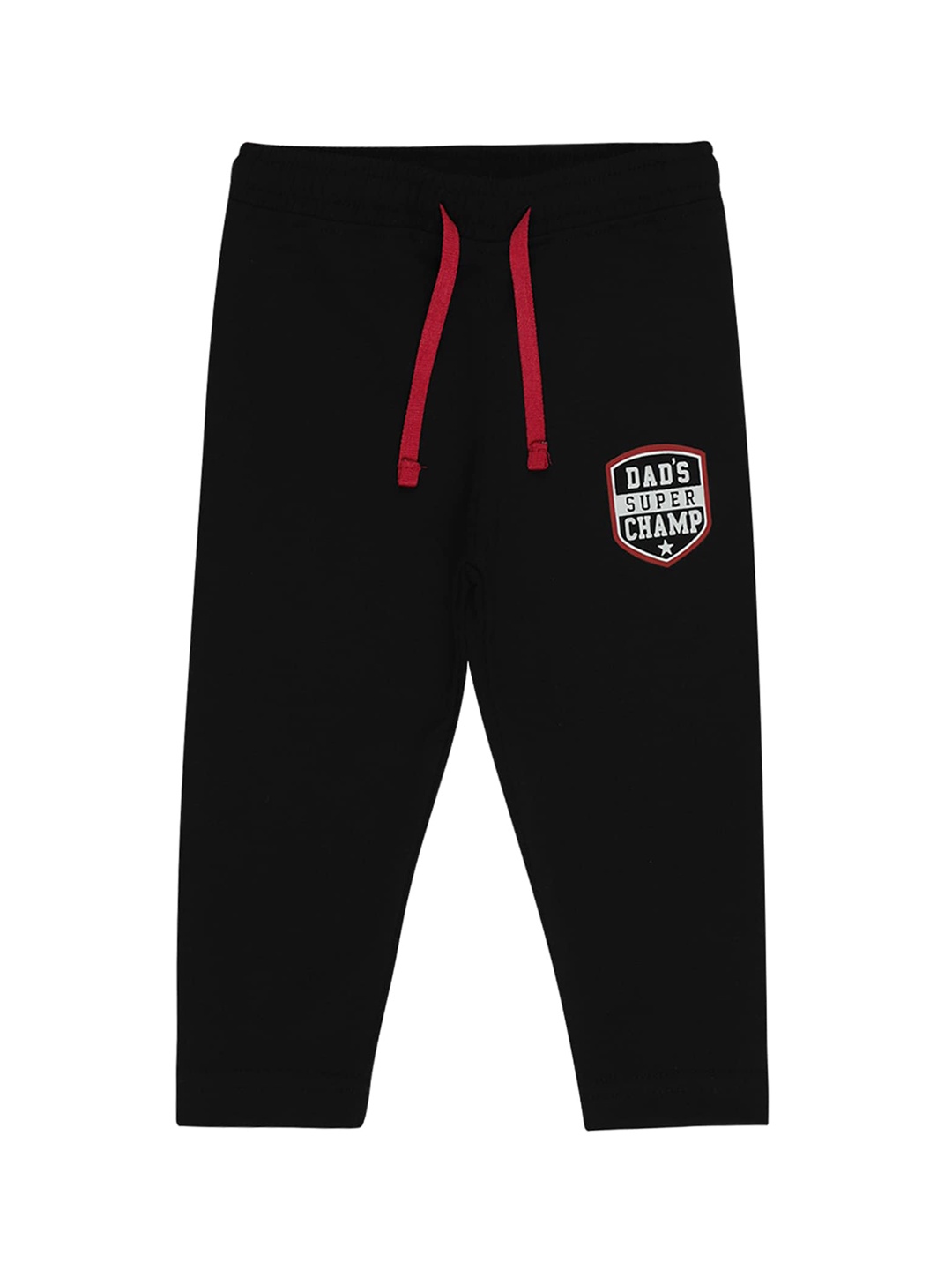 

Bodycare Kids Boys Antiviral & Antibacterial Black Typography Cotton Track Pants