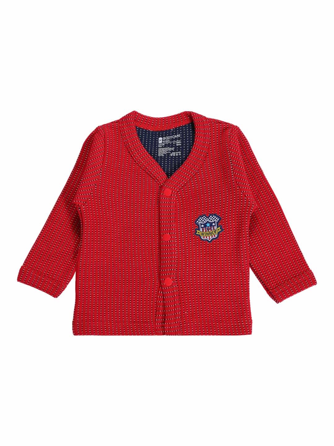 

Bodycare Kids Red Printed Cotton Innerwear Vests