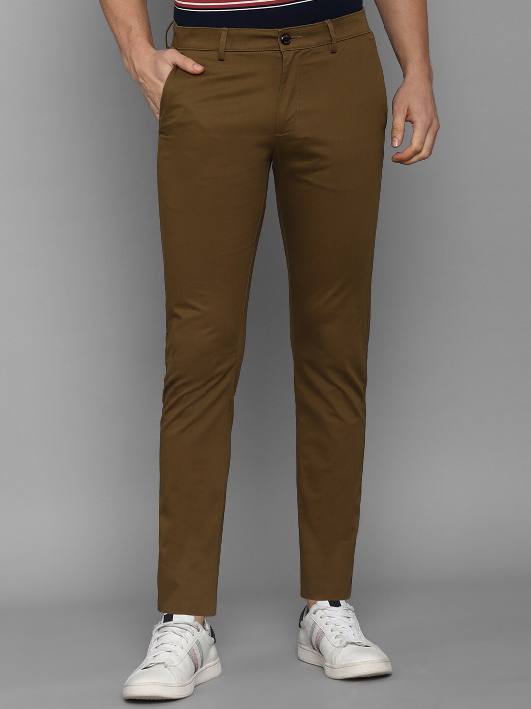 

Allen Solly Men Brown Slim Fit Trousers