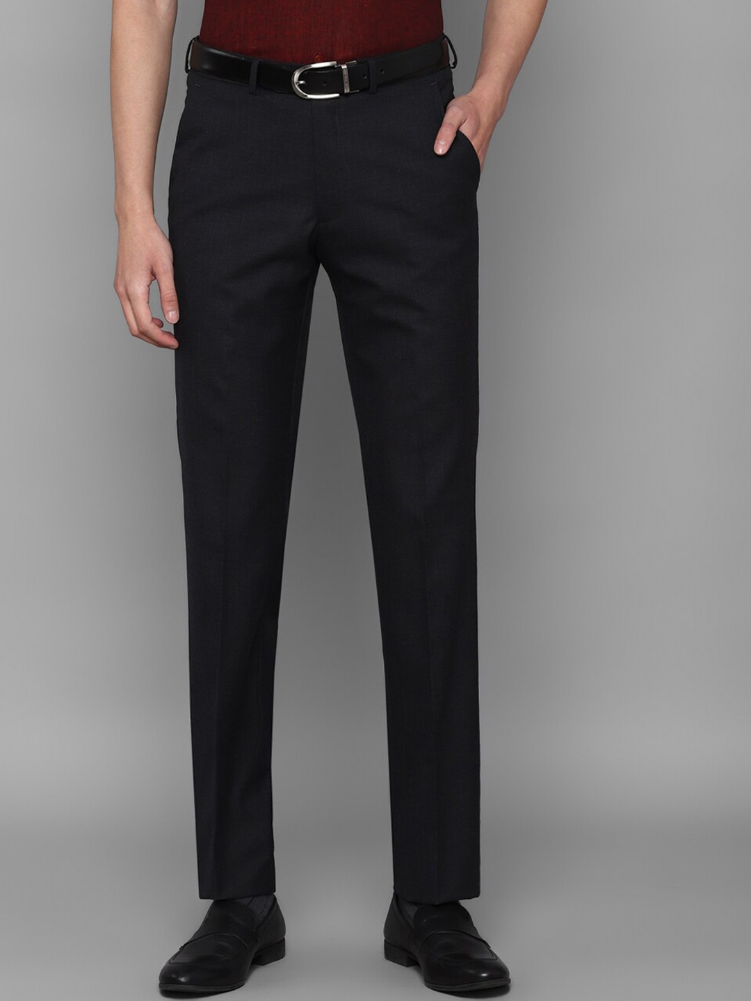 

Luxure by Louis Philippe Men Black Slim Fit Formal Trousers