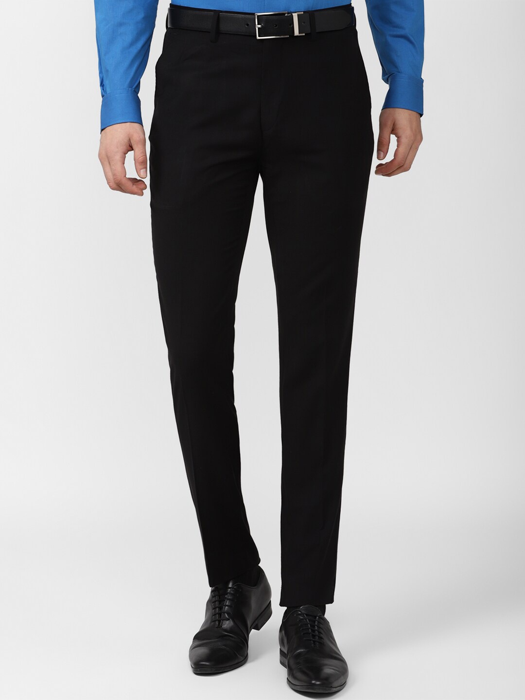 

Peter England Elite Men Black Slim Fit Trousers