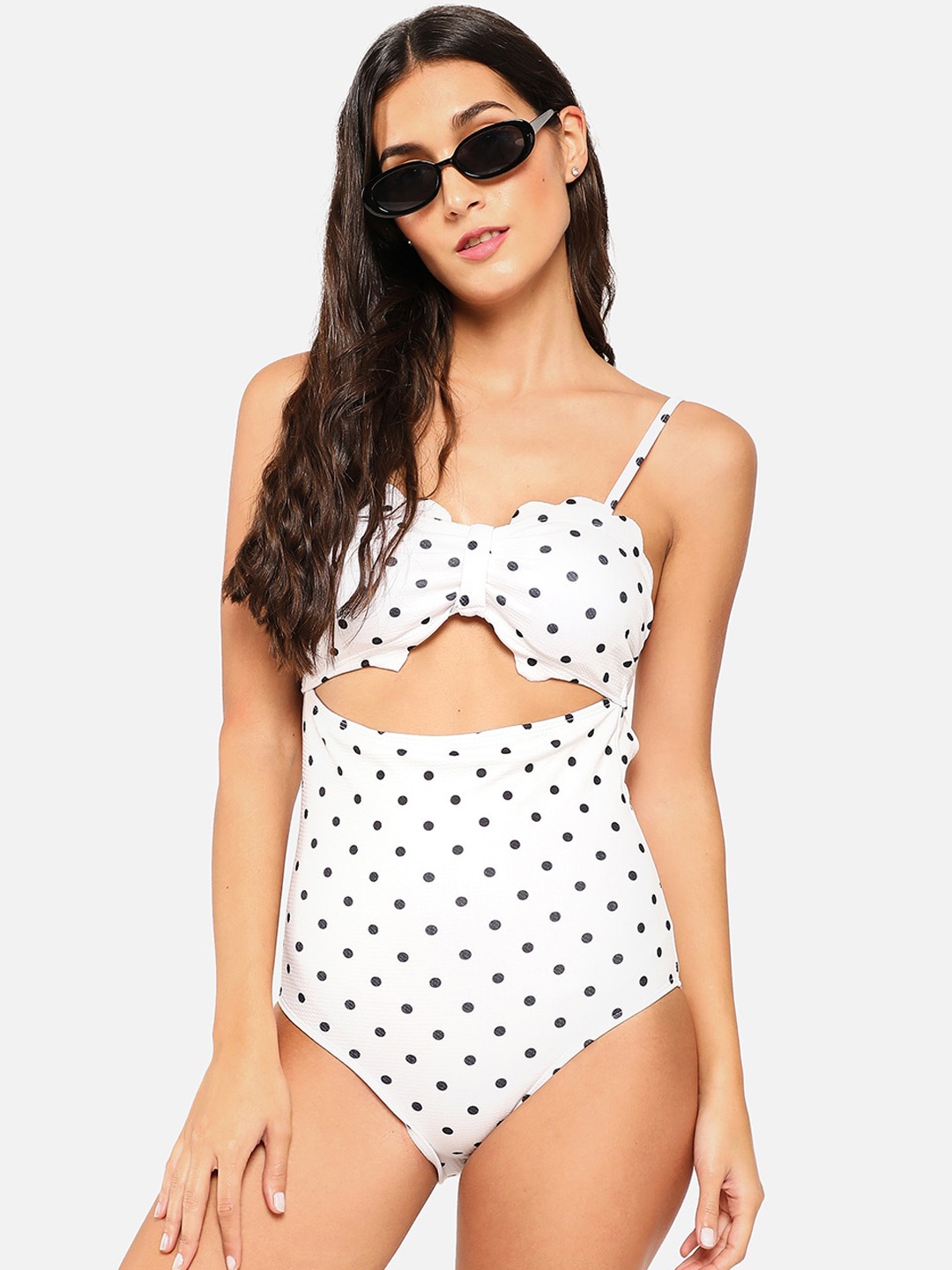 

HAUTE SAUCE by Campus Sutra Women White Printed One Piece Swimwear