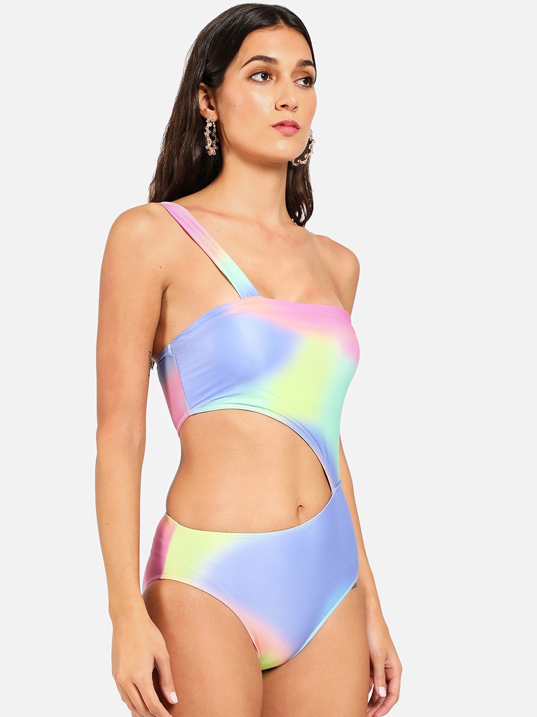 

HAUTE SAUCE by Campus Sutra Women Multi-Colored Tie & Dye Swimwear, Blue