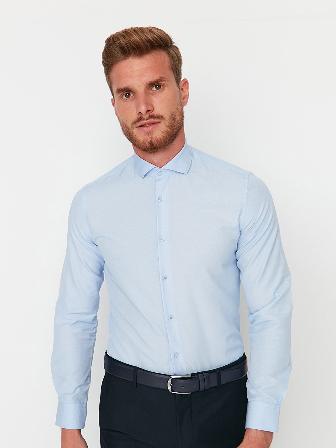 

Trendyol Men Blue Formal Shirt