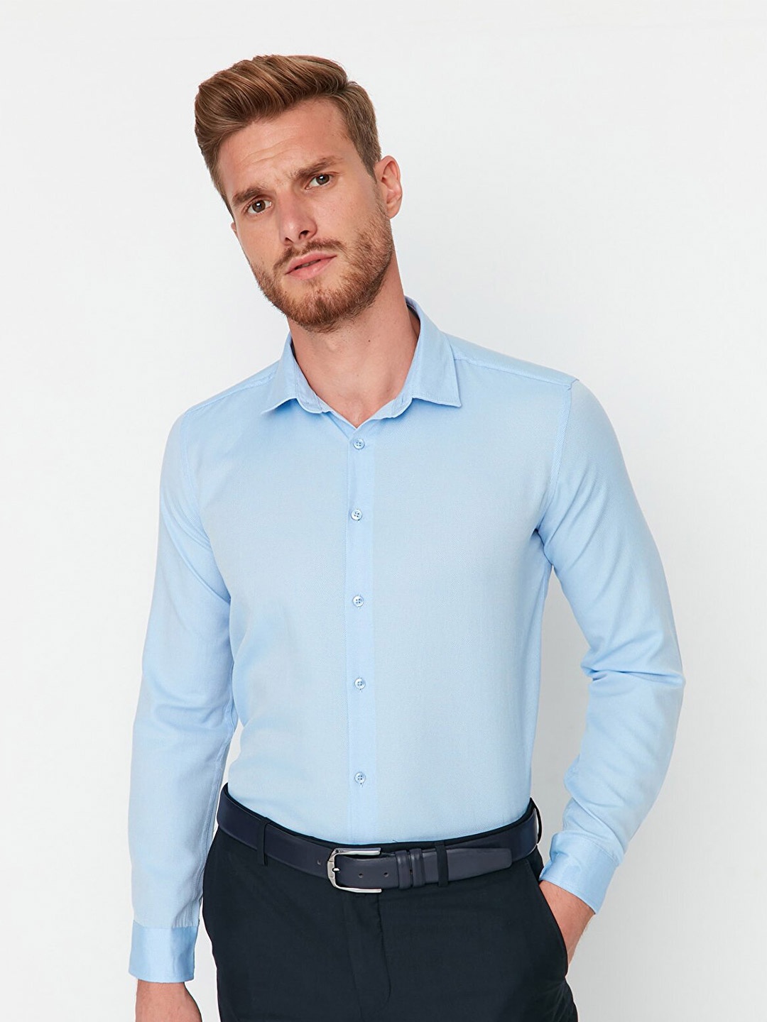 

Trendyol Men Blue Formal Shirt