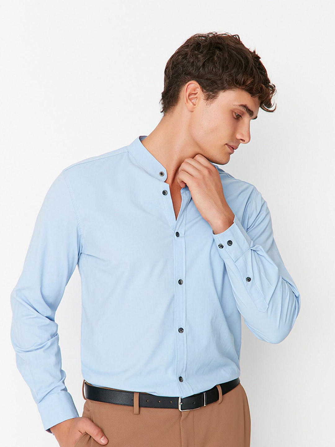 

Trendyol Men Blue Pure Cotton Casual Shirt