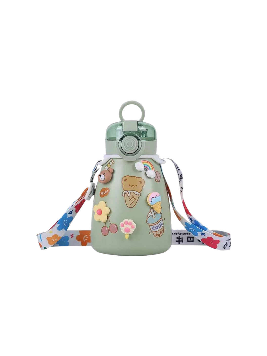

Little Surprise Box LLP Sea Green Printed Stainless Steel Water Bottle 450 ml
