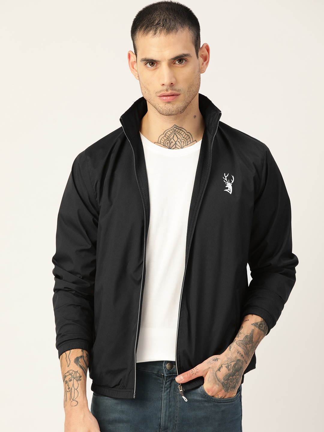 

PORTBLAIR Men Black Lightweight Sporty Jacket