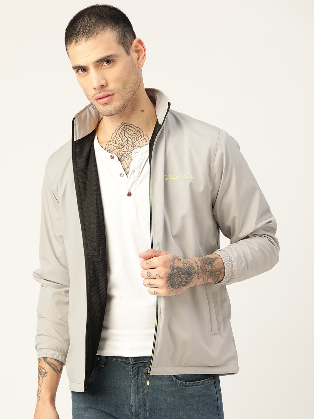

PORTBLAIR Men Grey Lightweight Sporty Jacket
