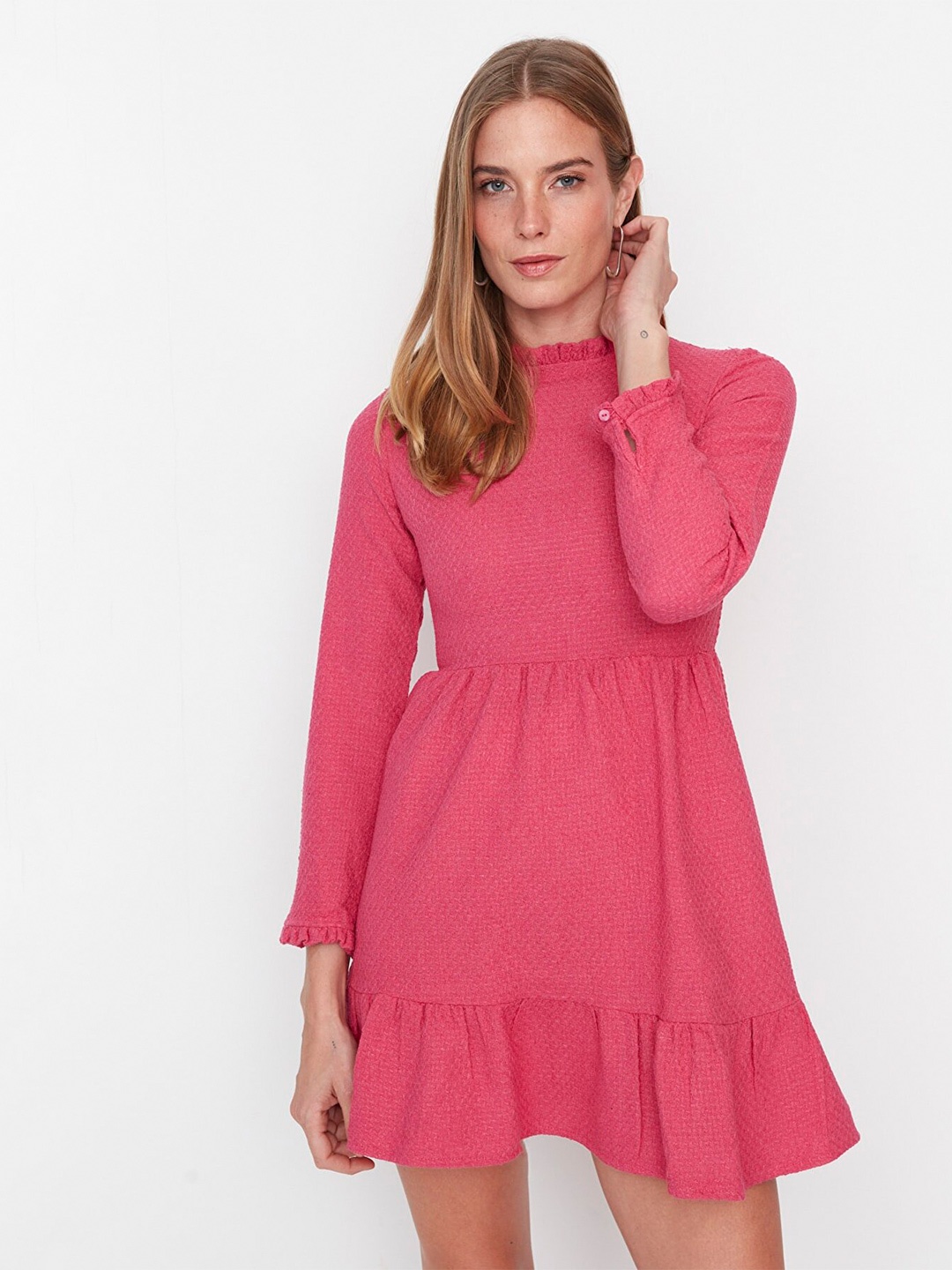 

Trendyol Women Pink Solid Dress