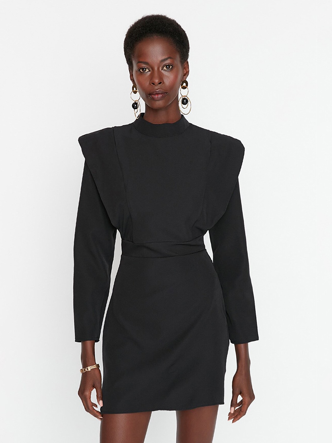 

Trendyol Women Black Sheath Mini Dress